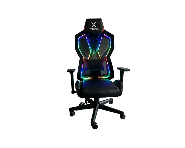 Gaming Chair: Vertex CyberNova Gaming Chair With RGB light Black Mesh